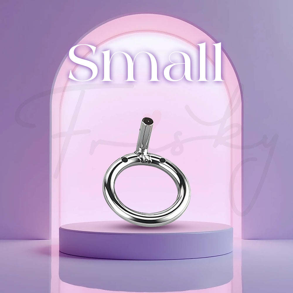Small 45mm loop size option for Eternal Bond stainless steel chastity cage with smooth edges