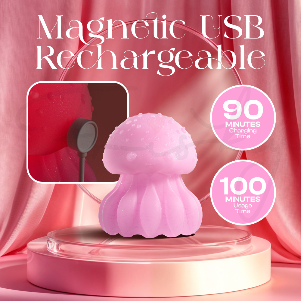 JellyTease - LED Light Licking Clitoral Stimulator, Adult Female Rechargeable Flicking Vibrator Sex Toys