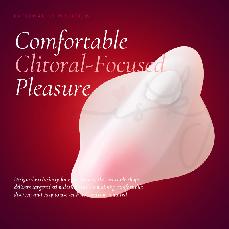 Ergonomic wearable clitoral vibrator providing targeted external stimulation.