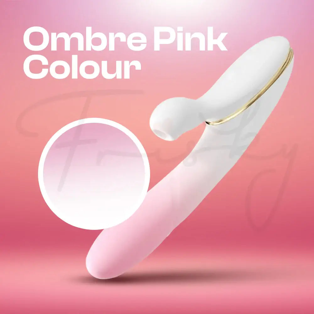 Lush Seduction - Female Ombre Pink Thrusting + Suction Vibrator Sex Toy - Frisky Business Adult Sex Toys Shop