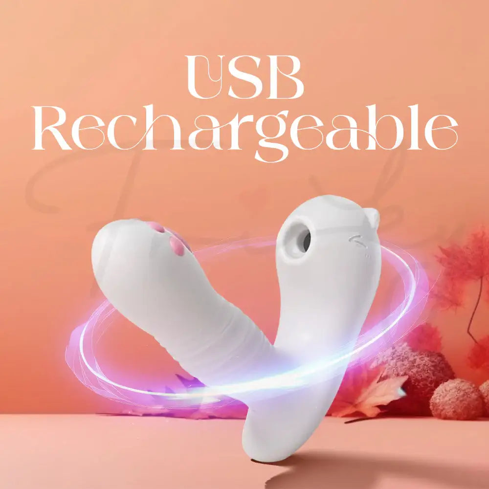 MeowMuse - APP Control Wearable Thrusting + Suction Vibrator, Adult Female Rechargeable Sex Toys - Frisky Business Adult Sex Toys Shop