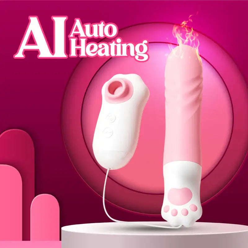 Mew Motion - APP Control 2-in-1 Thrusting Vibrator with Suction - Frisky Business Adult Sex Toys Shop
