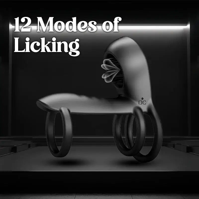 Midnight Trio – Three-ring Vibrating Cock Ring - Frisky Business Adult Sex Toys Shop