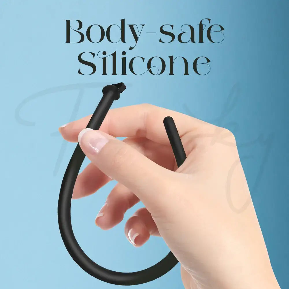 Noir Stream – Hollow Core Silicone Urethral Sounding/Play - Frisky Business Adult Sex Toys Shop