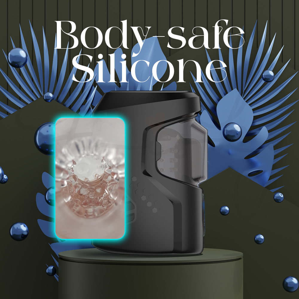 Space Capsule with close-up of internal sleeve, highlighting soft, body-safe silicone material.