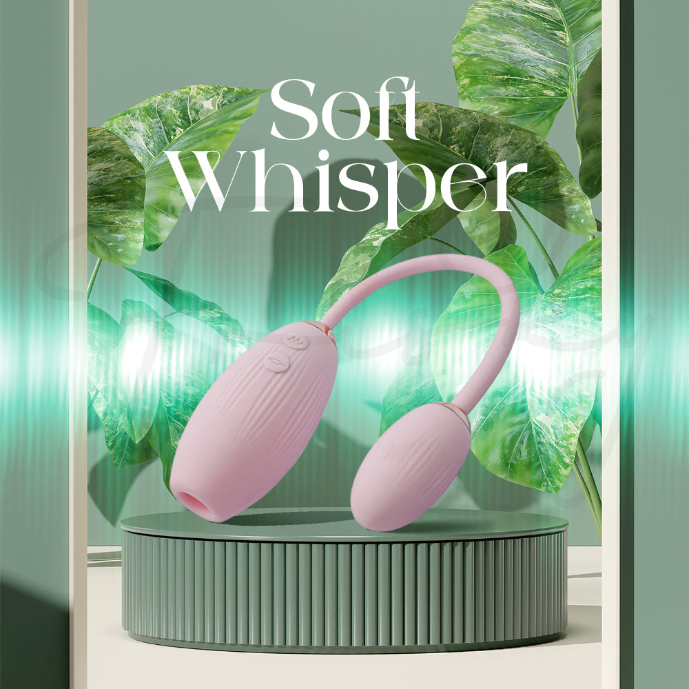 Pink Sweet Lola vibrator displayed with soft lighting emphasizing its quiet motor feature