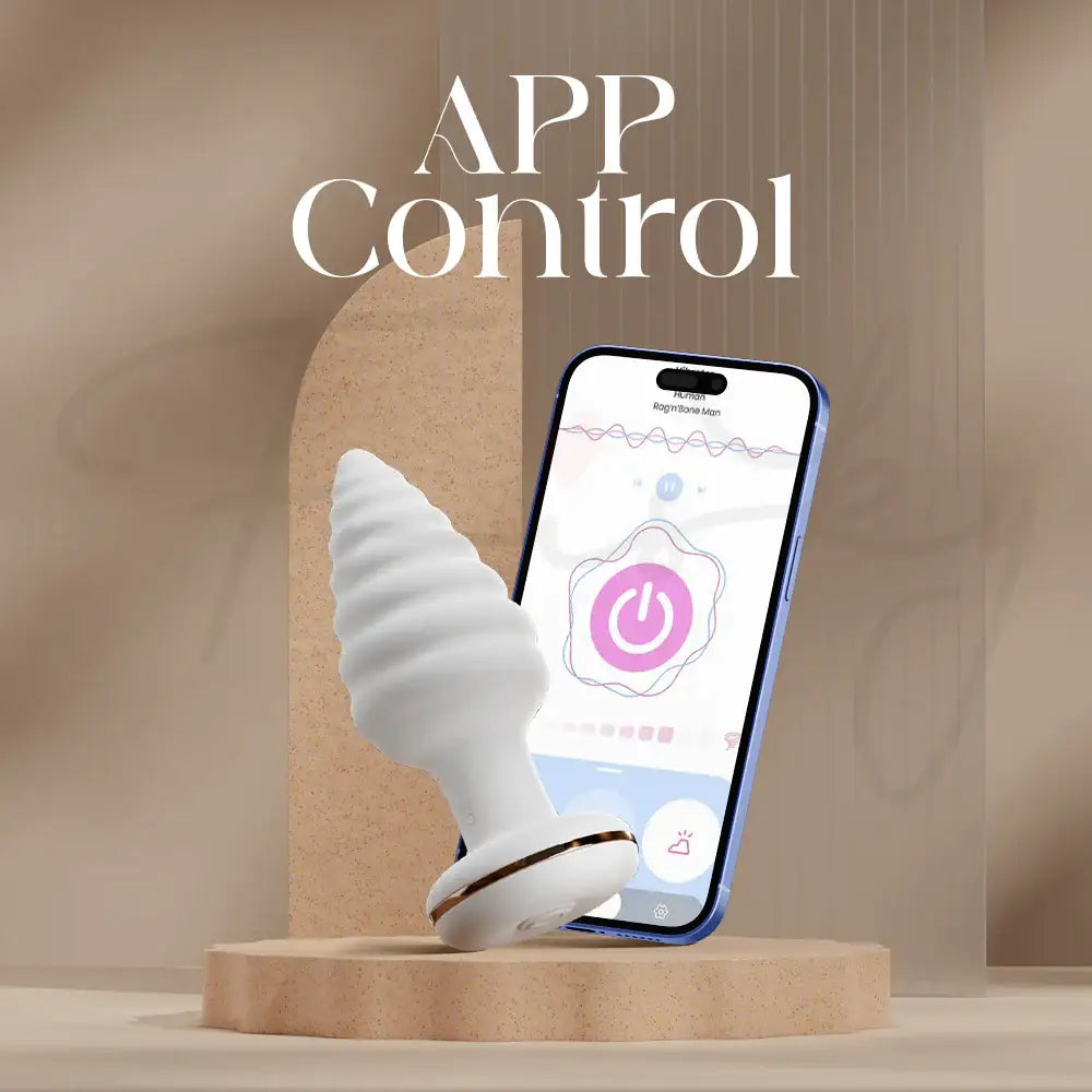 Unicorn Twist - Spiral Butt Plug Vibrator with APP Control - Frisky Business Adult Sex Toys Shop