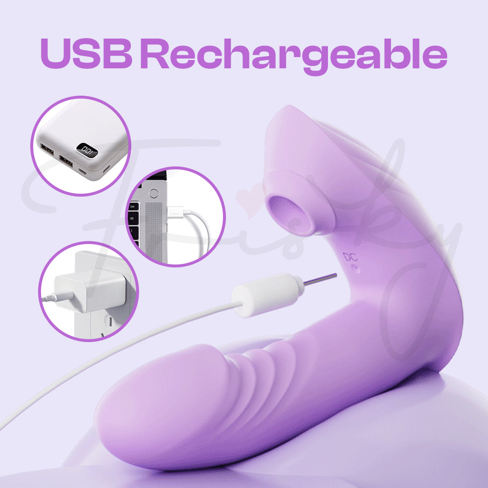 Violet Surge – APP Control Wearable Thrusting G-Spot + Suction Vibrator