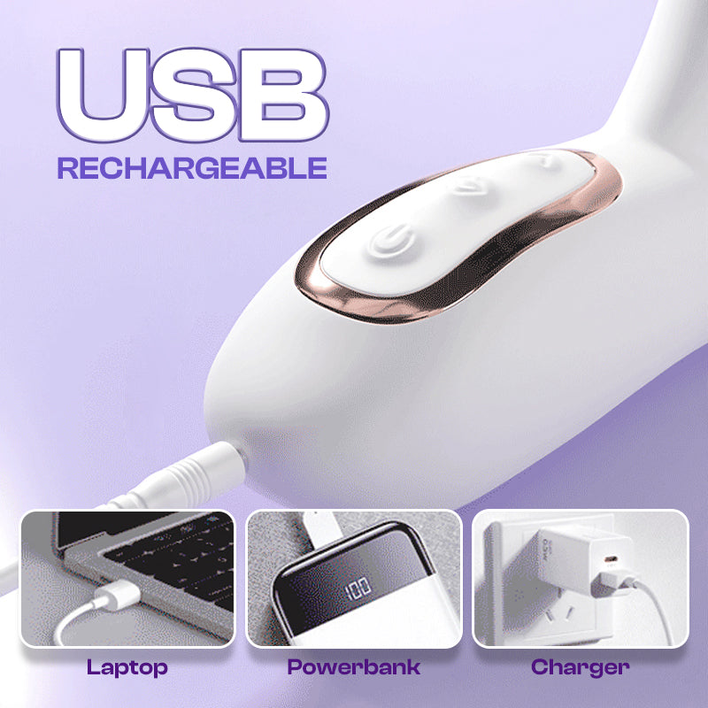 Vortex Pleasure - Thrusting Vibrator with Rotating Beads, Suction and Licking