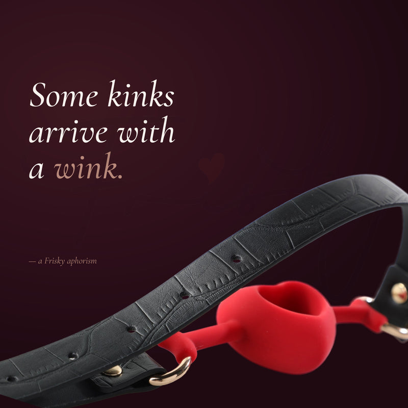 Sweetheart Open Gag — Silicone & PU Leather