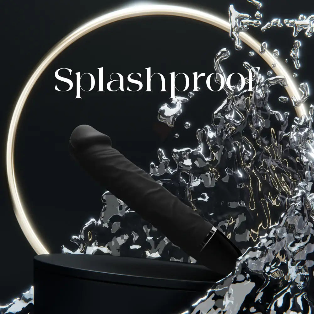 Black Dildo Vibrator Strong 7 Modes Vibration - Frisky Business Adult Sex Toys Shop