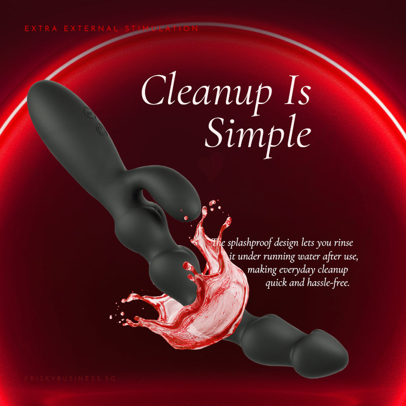 Wand shown with a water splash on a dark red background
