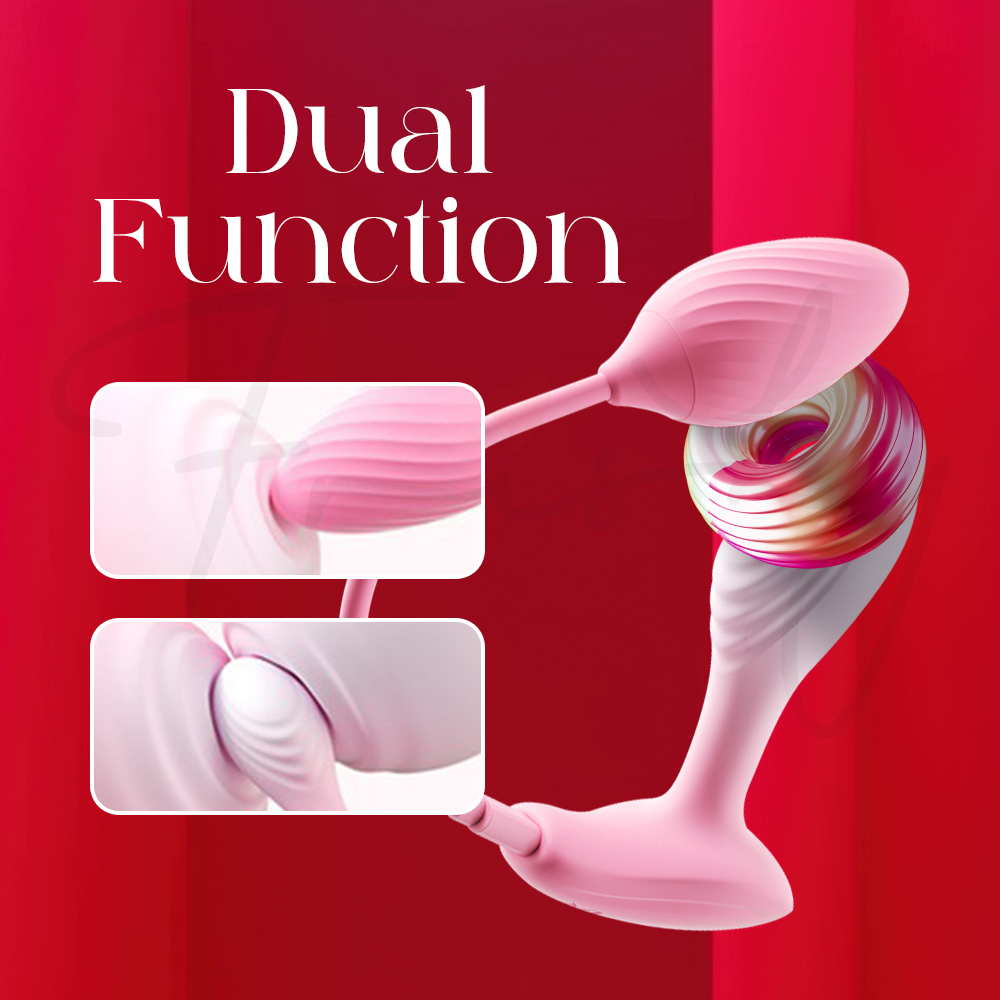 Split view highlighting anal plug and egg vibrator functions together.