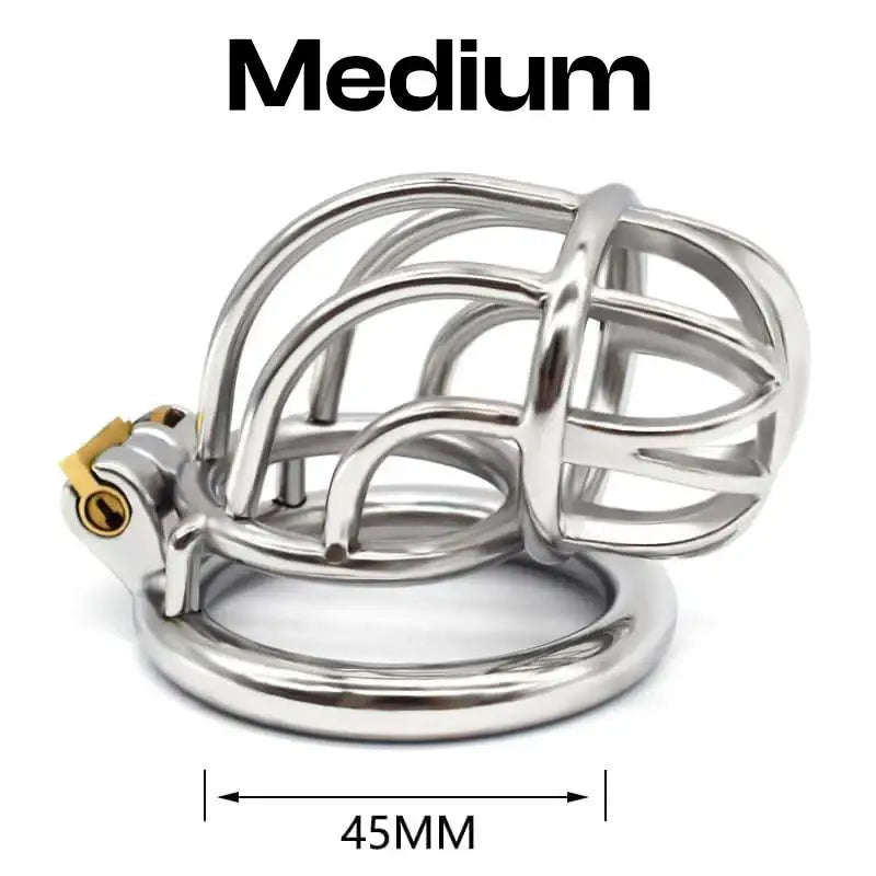 Curvature Lock - Stainless Steel Curved Design Chastity Cage - Frisky Business Adult Sex Toys Shop