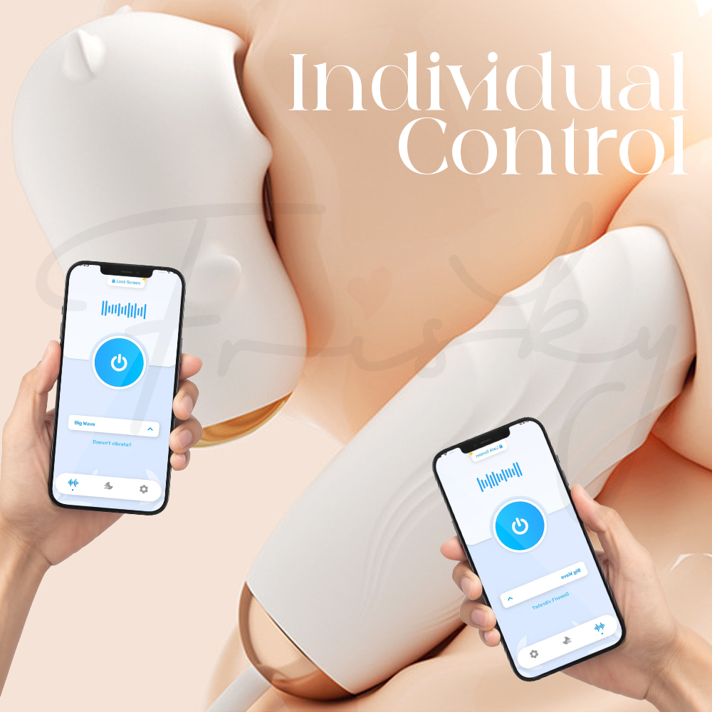 DooDoo Duo - APP Control 1+1 Wireless Thrusting Egg Vibrator with Suction Vibrator Set