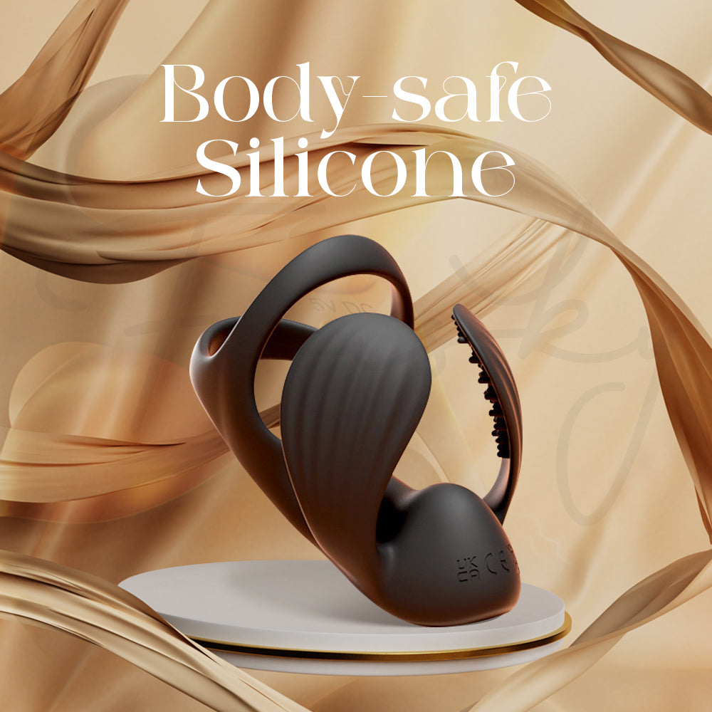 Soft body-safe silicone Draven vibrating cock ring designed for comfort and safety
