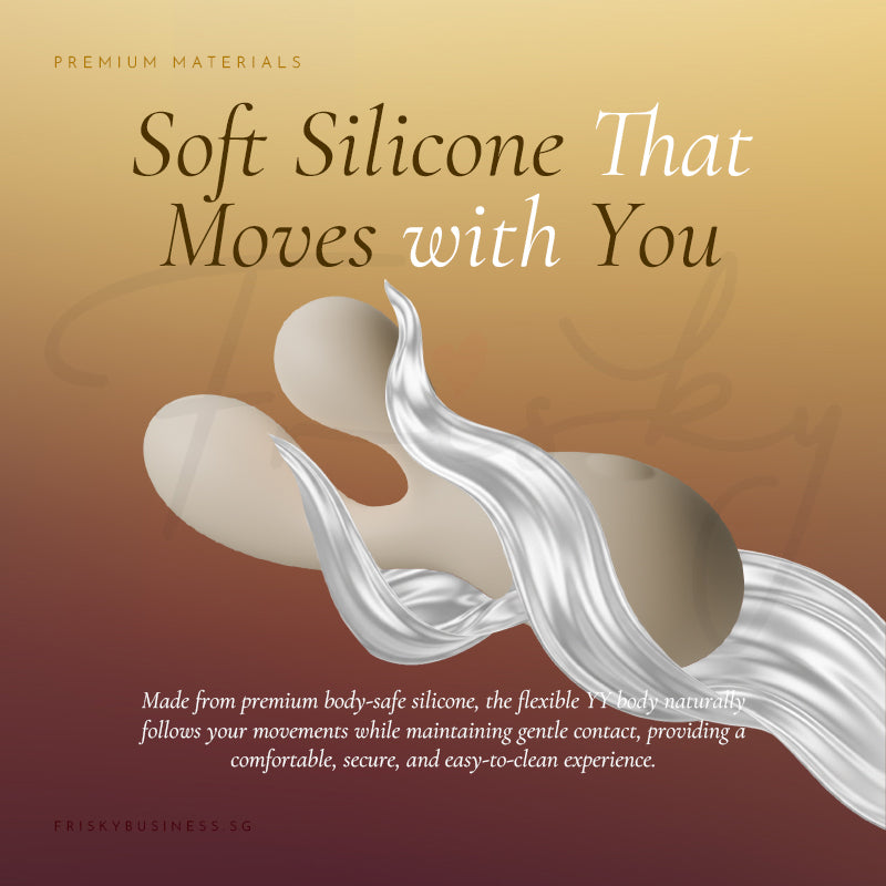 Galaku vibrator featuring soft silicone that moves comfortably with the body