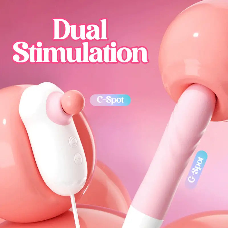 Mew Motion - APP Control 2-in-1 Thrusting Vibrator with Suction - Frisky Business Adult Sex Toys Shop