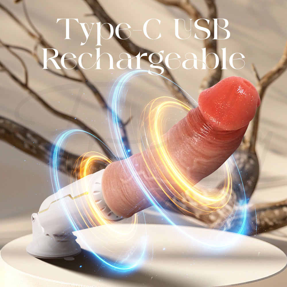 Type-C USB charging feature highlighted with glowing energy effect