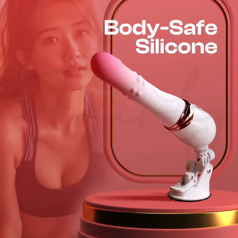 Soul Choice Mi Ai - Ombre Pink Thrusting Sex Machine With Rotating Beads - Frisky Business Adult Sex Toys Shop