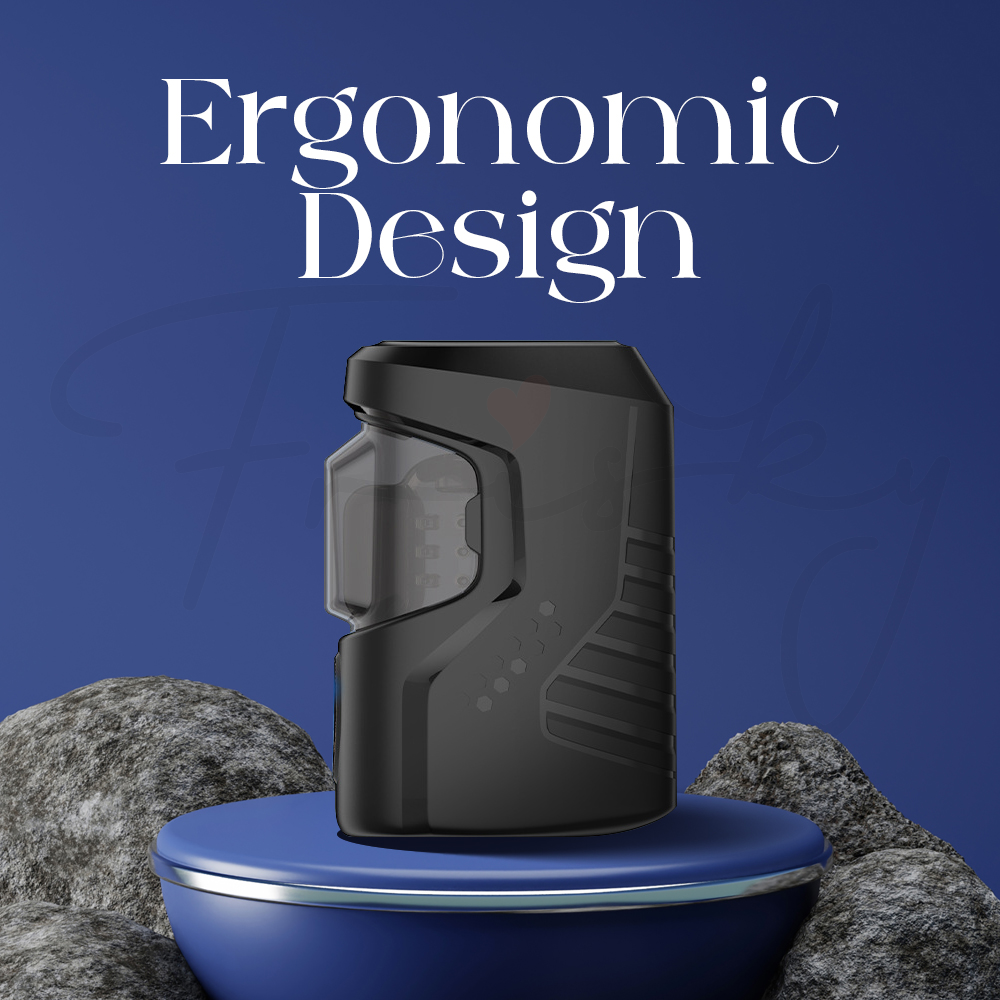 Space Capsule on display with textured background, emphasizing its comfortable ergonomic shape.