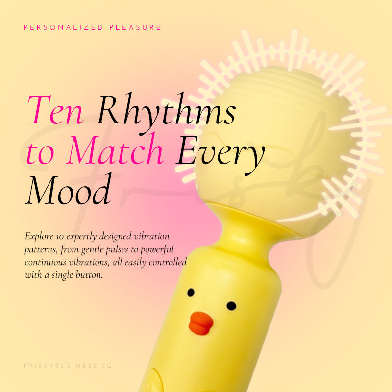Sunny Pip mini wand offering ten vibration patterns for personalized massage experiences.