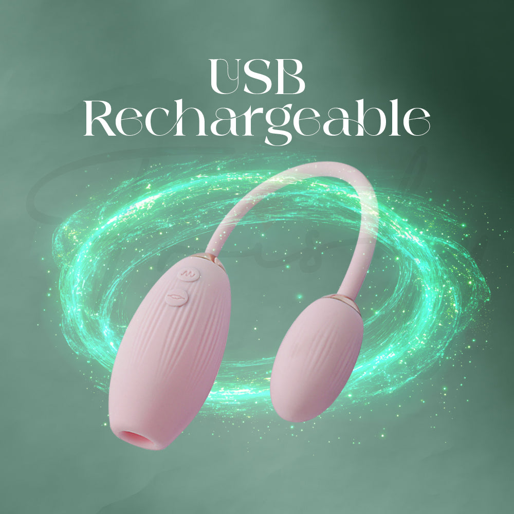 Sweet Lola vibrator shown glowing with charging effects to highlight USB rechargeable design