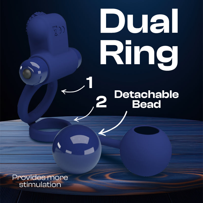 Throb Torque - Dual Cock Ring with Weighing Bead