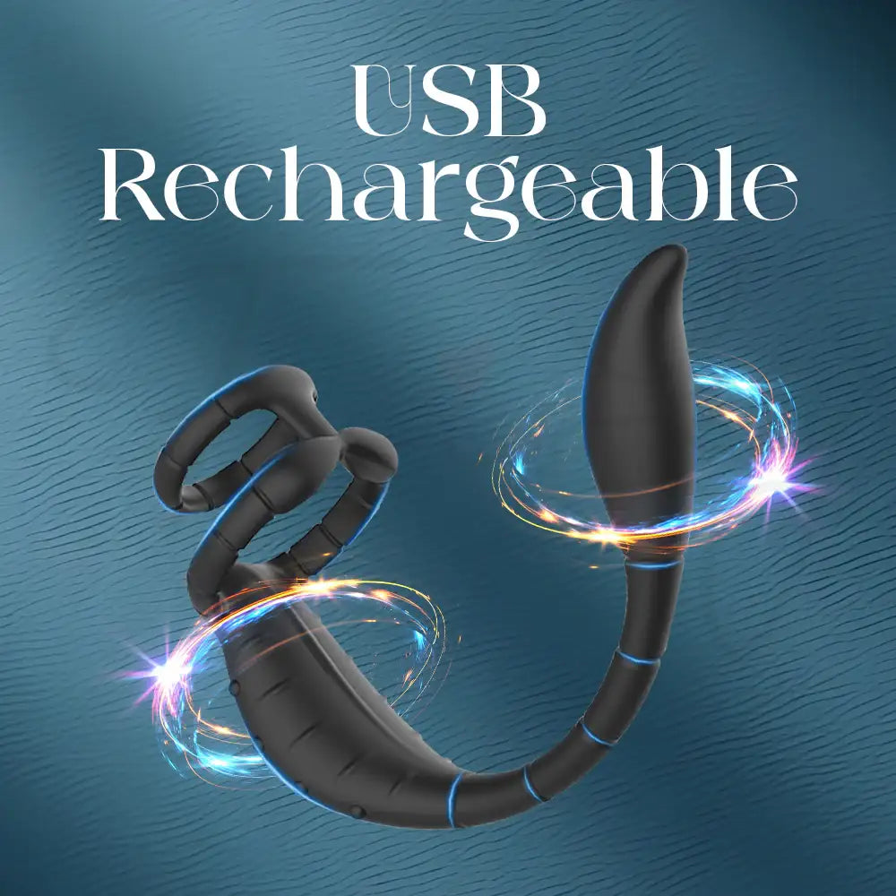 Venom Touch – APP Control Anal Vibrator Duo Loop Cock Ring - Frisky Business Adult Sex Toys Shop