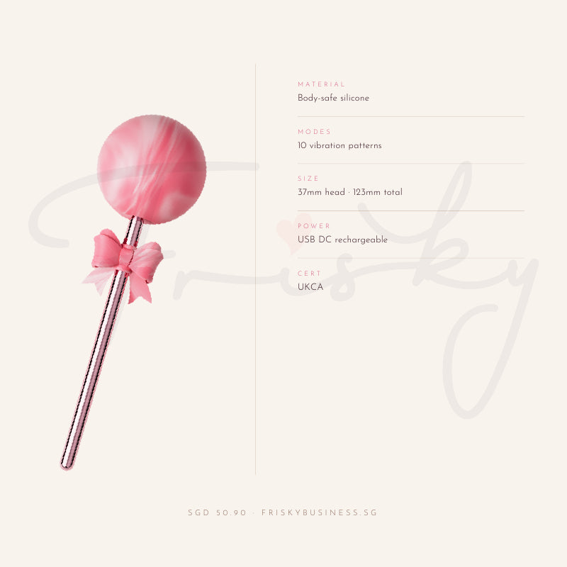 Ribbon Lollipop Wand Vibrator