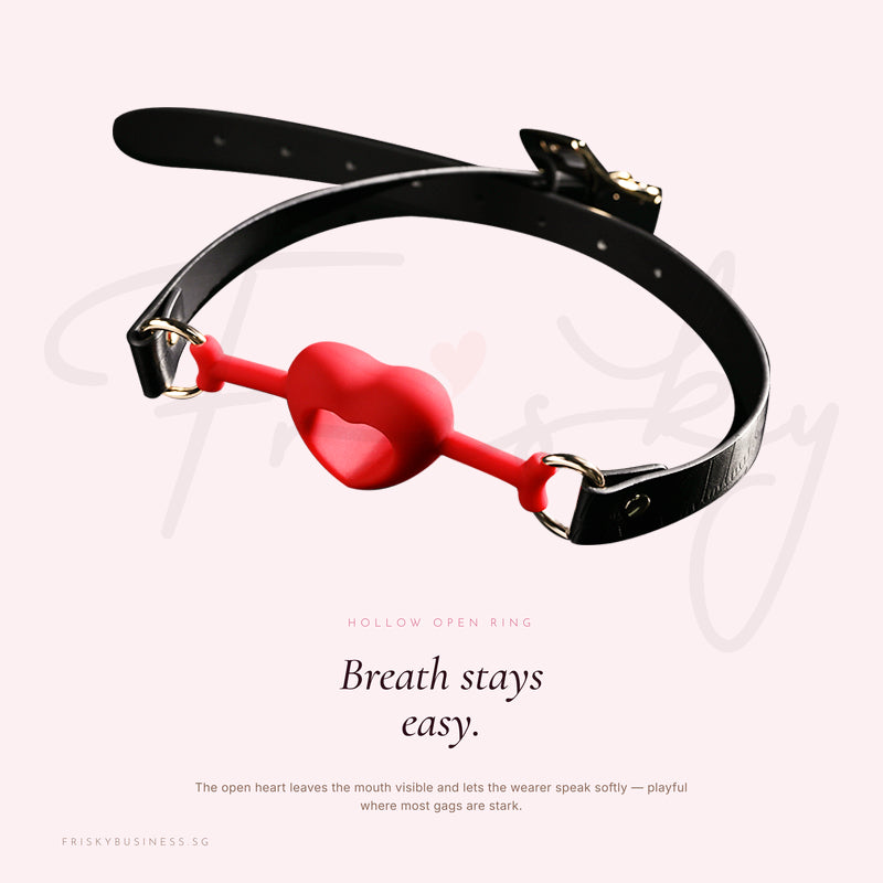 Sweetheart Open Gag — Silicone & PU Leather