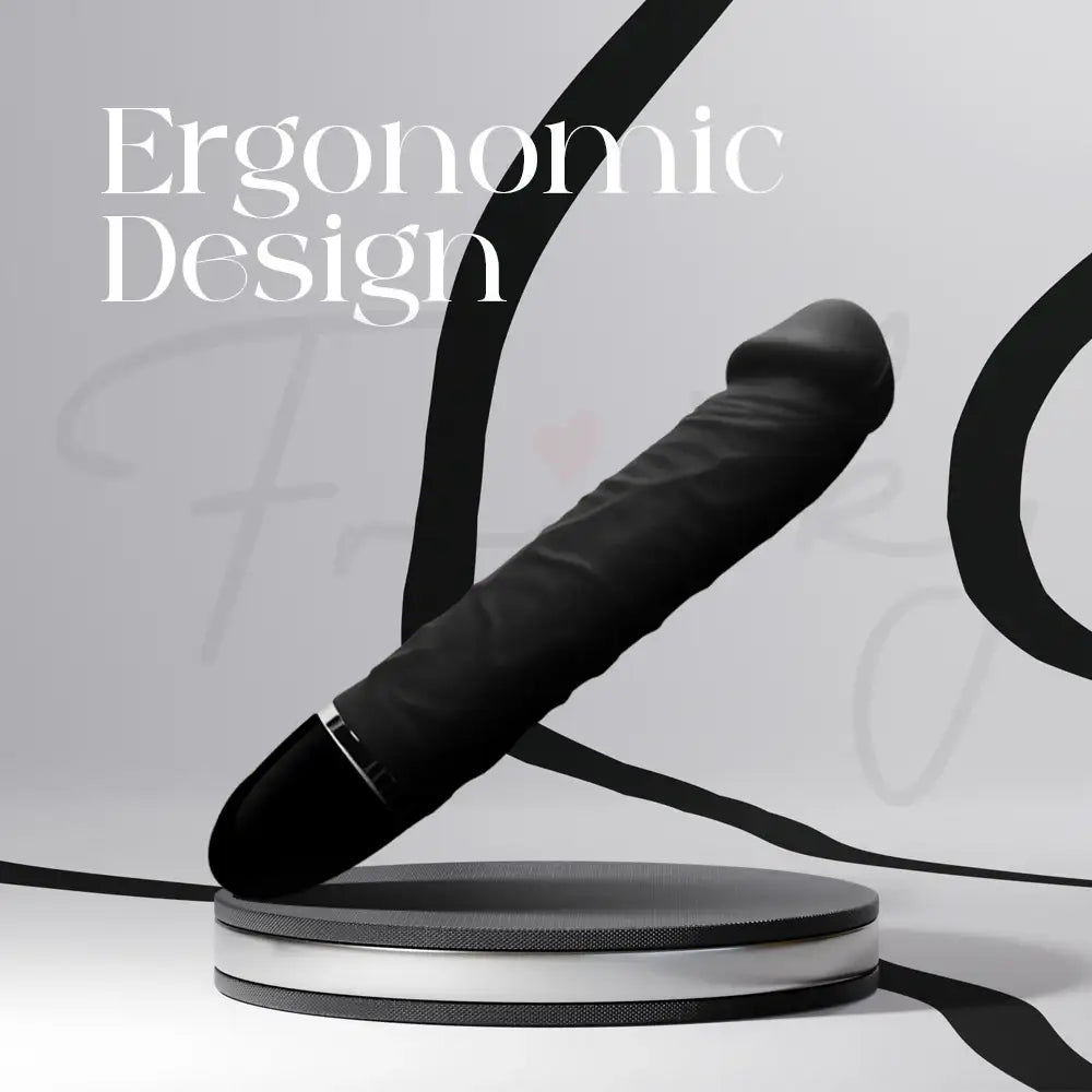 Black Dildo Vibrator Strong 7 Modes Vibration - Frisky Business Adult Sex Toys Shop