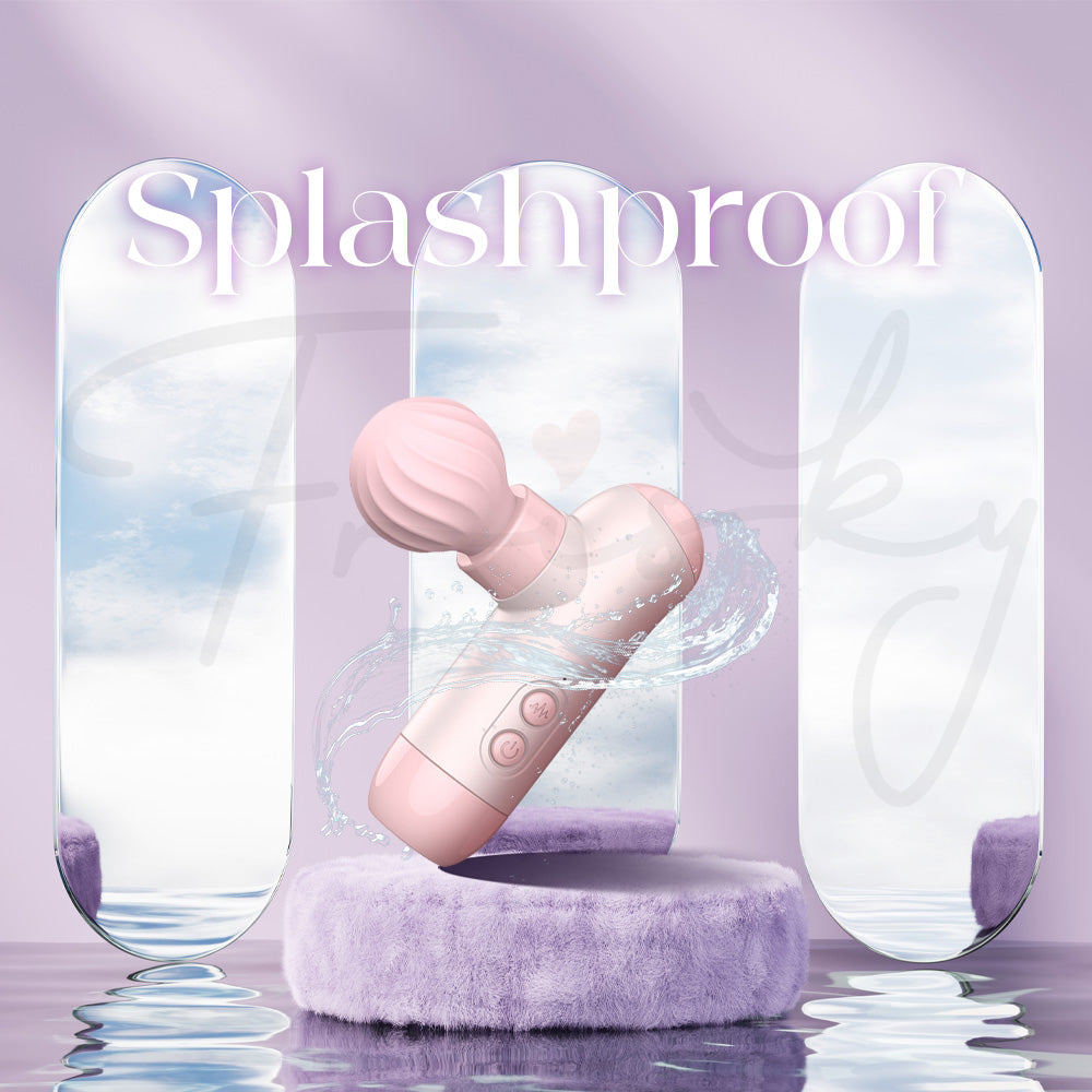 Splashproof dual-head vibrator styled for easy cleaning and water resistance
