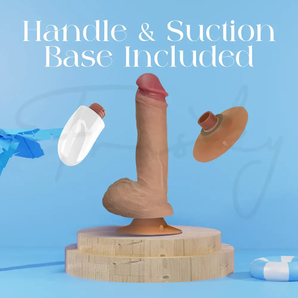 Ero Series Smart Bluetooth Dildo – Realistic Silicone Vibrator with Handle, Suction & Dual Control (App + Remote) - Frisky Business Adult Sex Toys Shop