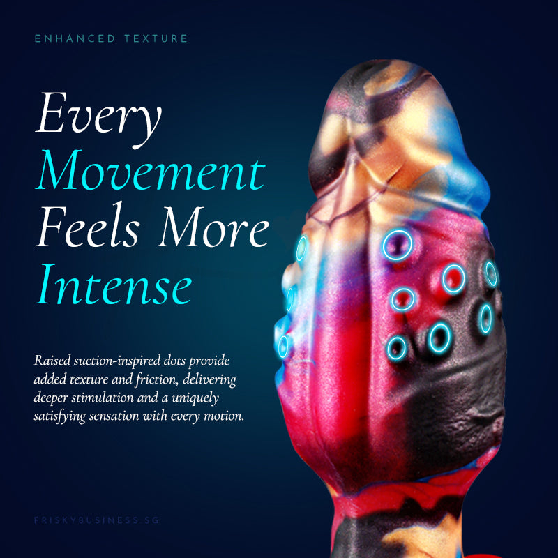 Textured tentacle plug designed to enhance sensation with every movement.