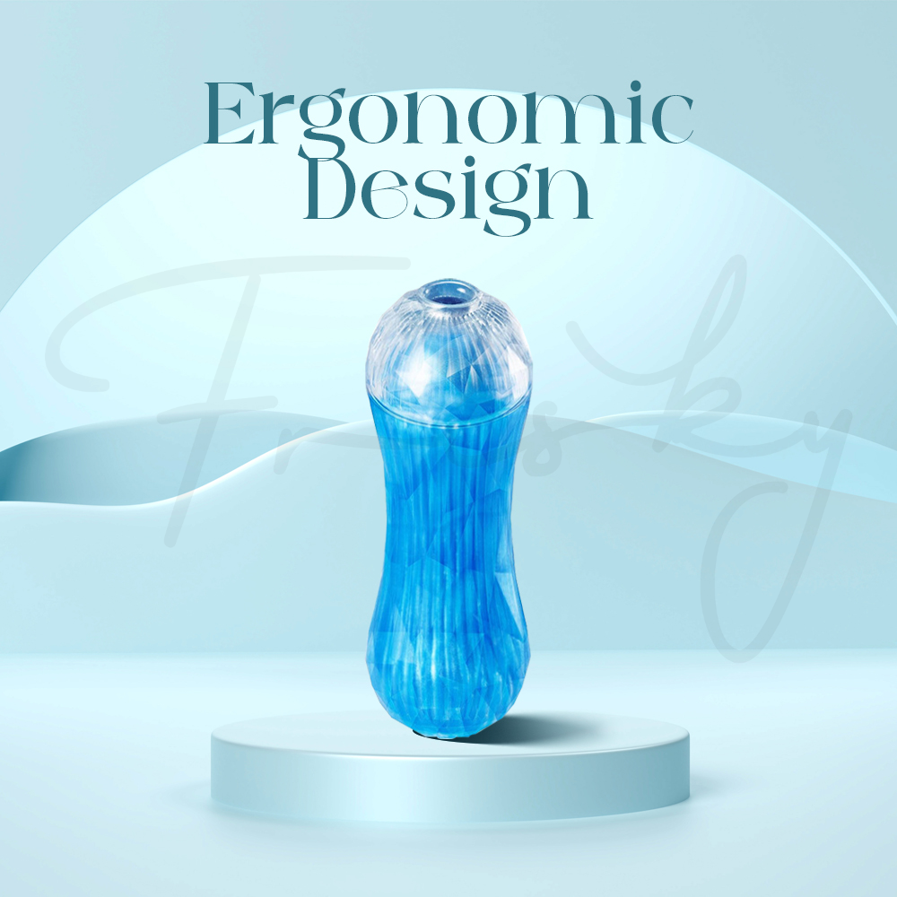 MensMax Cupo standing on round base emphasizing sleek ergonomic exterior and compact form.