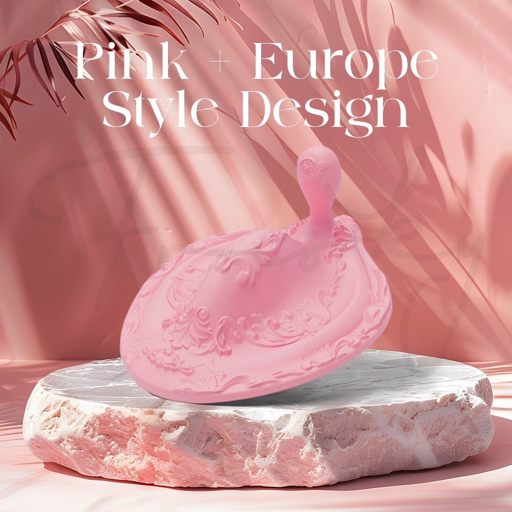 Elegant European-inspired design of Mystic Flame in soft pink tones.