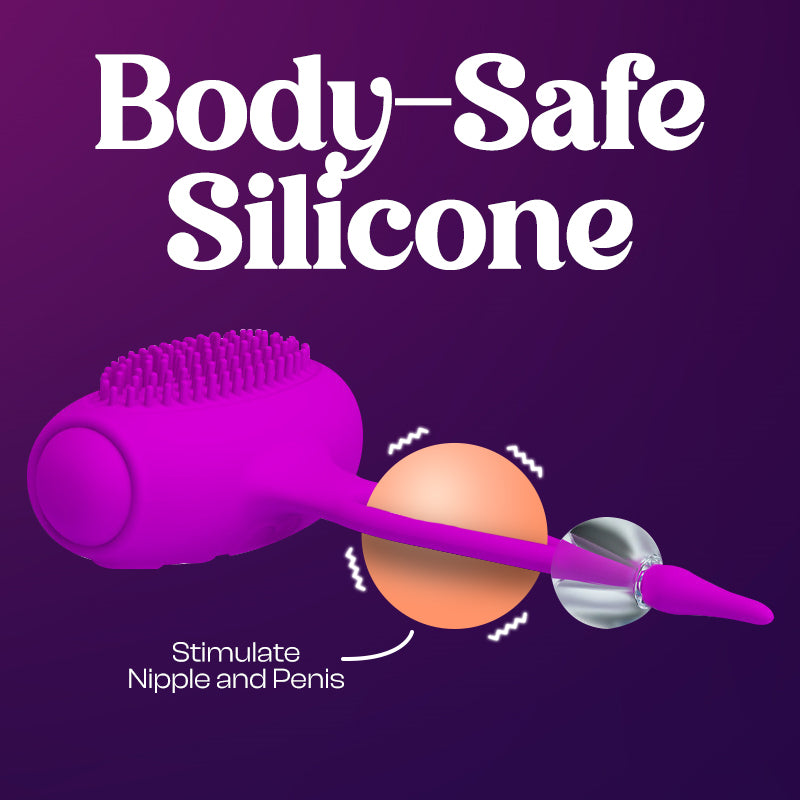 Plum Paradise - Wireless Adjustable Nipple Vibrators