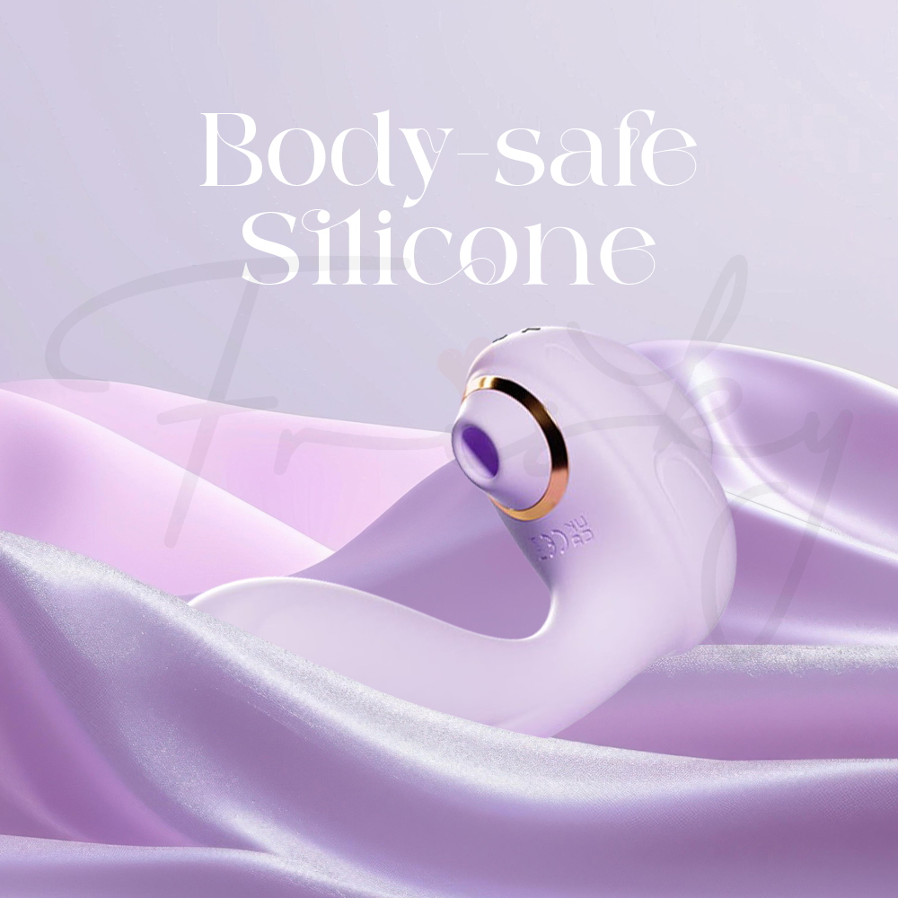 Purple Bunny made from soft body-safe silicone material