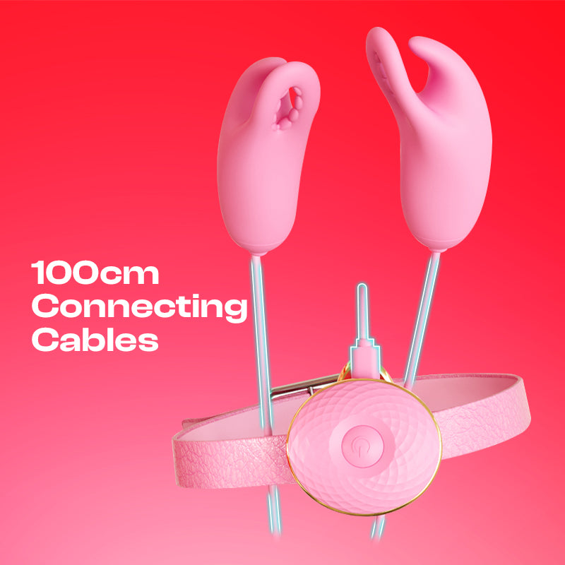 Q’Queen – Wired Vibrating Nipple Clamps