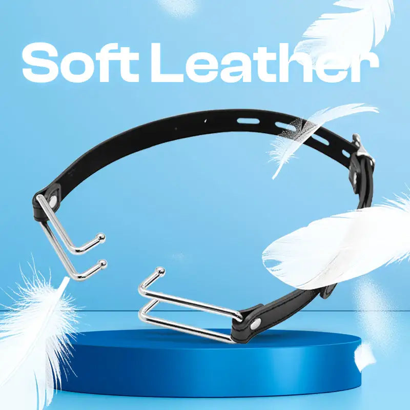 Restrained Lust - BDSM Leather Open Mouth Gag - Frisky Business Adult Sex Toys Shop