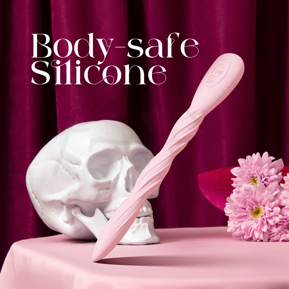 Body-safe pink silicone vibrator with smooth finish, comfortable for sensitive skin