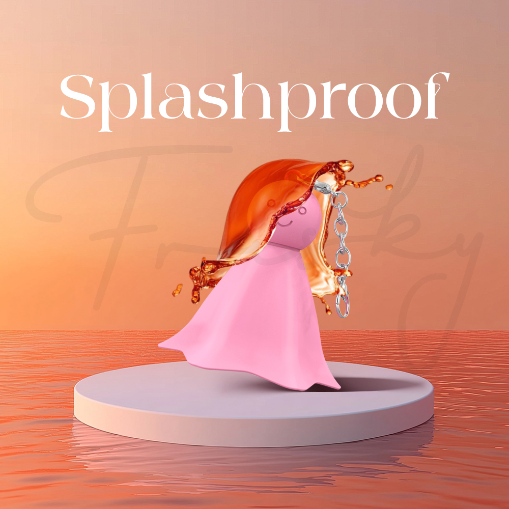 Sunny Buddy splashproof design illustrated with water-resistant lifestyle scene