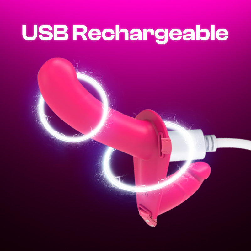 United Intimate - Dual-ended Strap-On Vibrating Dildo