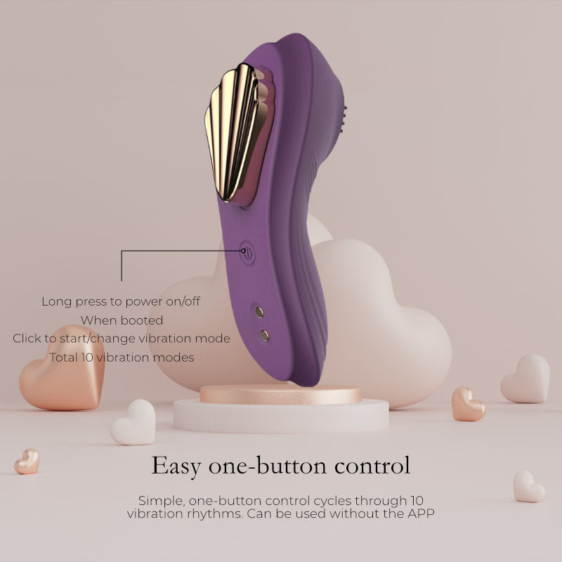 Subtle Hold- Wearable APP Dual Motor Clitoral Vibrator With Light Penetration
