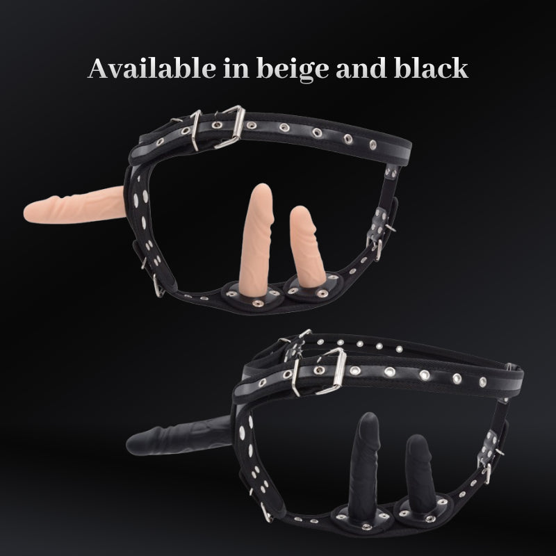 BDSM Strap On 3 Dildos Harness/Strap On Kit