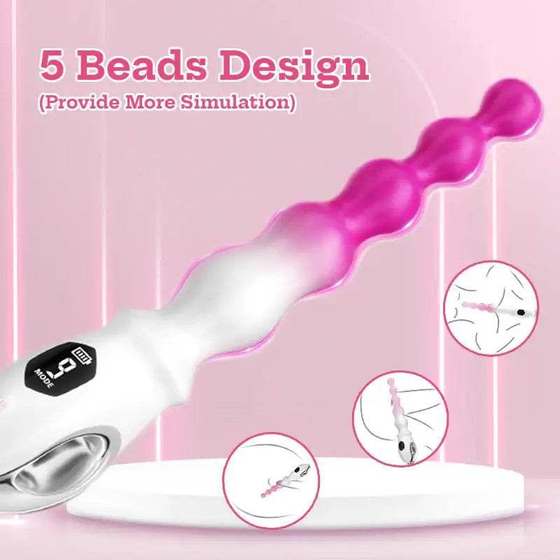 Depth Edge - Beads-Shaped Anal Masturbator with LCD Display - Frisky Business Adult Sex Toys Shop