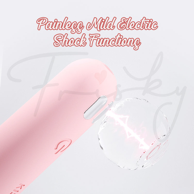 Viva Pop vibrator displayed beside its compact travel-friendly charging cas