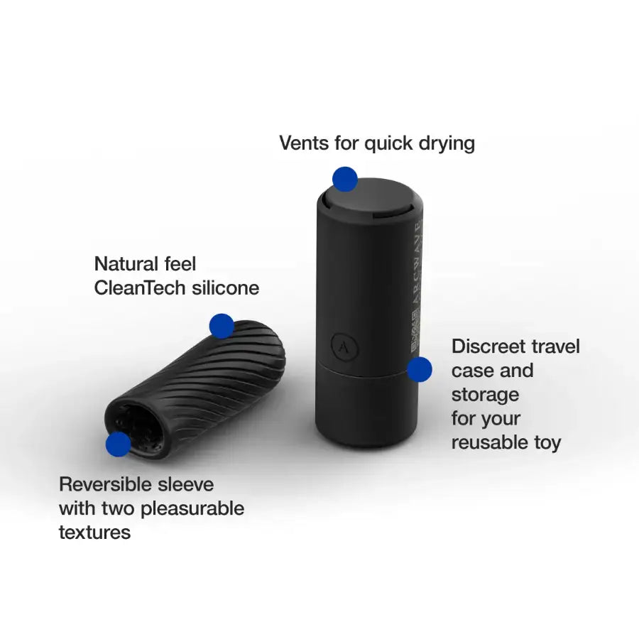 Arcwave Ghost Double Sided Pocket Masturbator - Black - Frisky Business Adult Sex Toys Shop