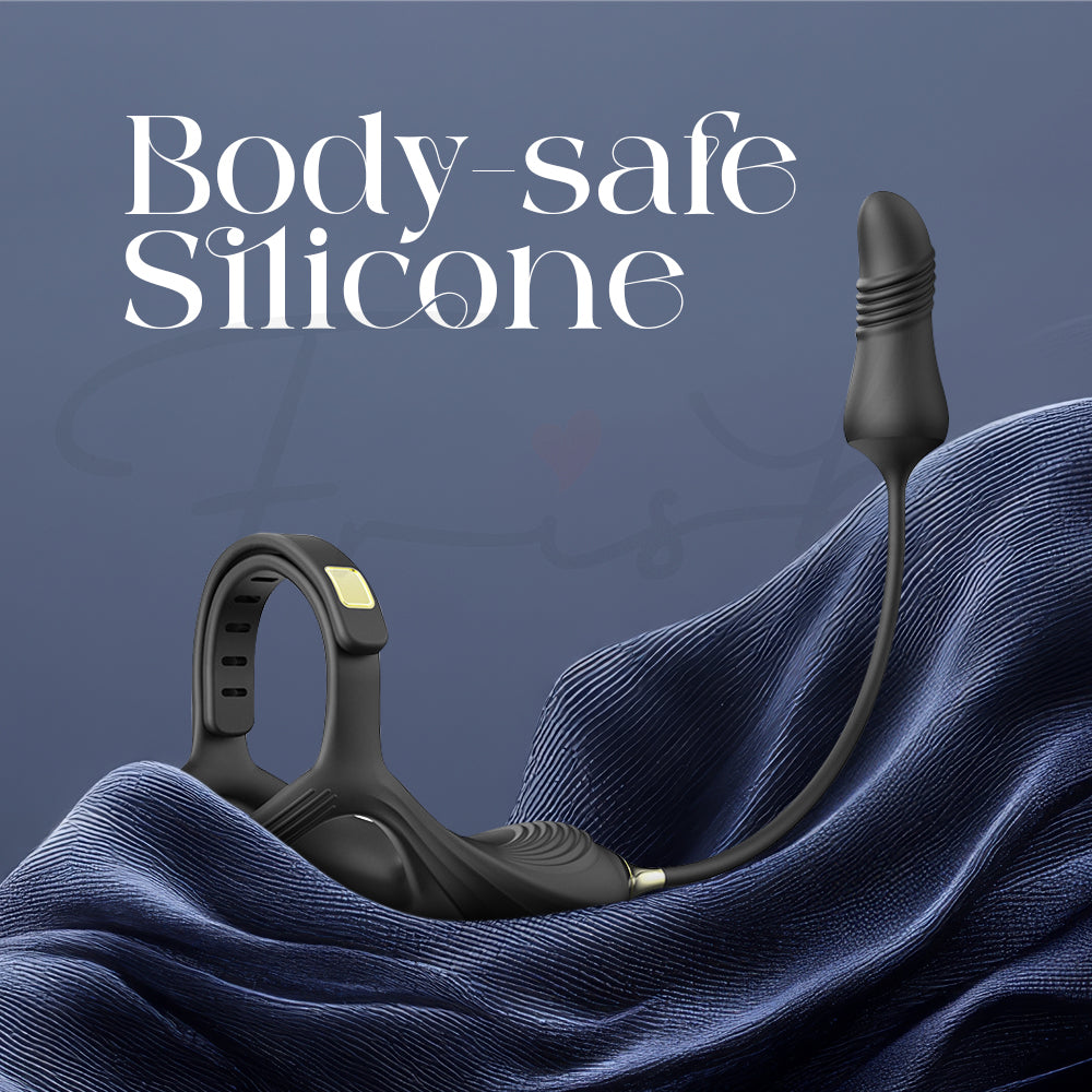 Close-up of Alpha Ring highlighting smooth body-safe silicone material surface.